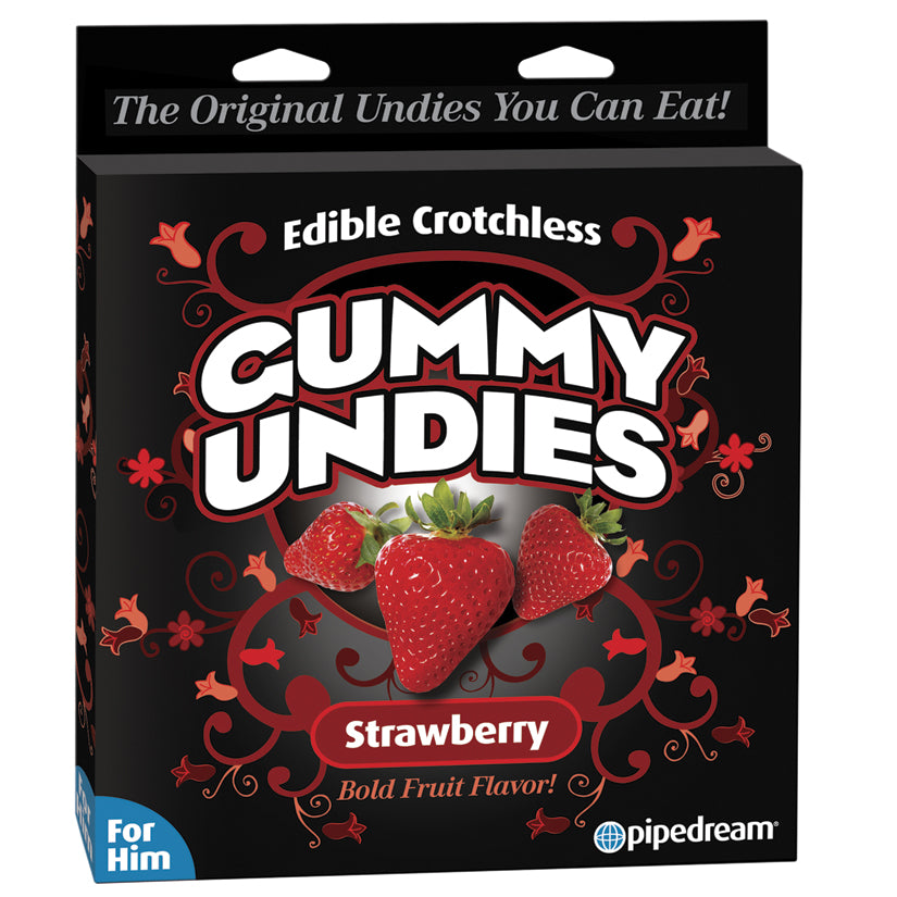 Edible Crotchless Gummy Undies For Him-Strawberry - Eros Fine Goods