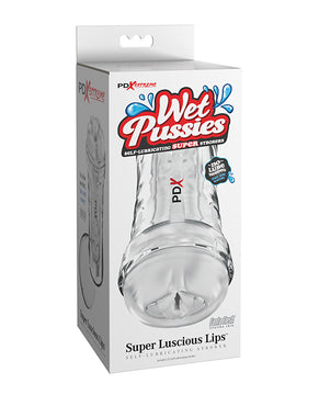 PDX Extreme Wet Pussies Super Luscious Lips Self-lubricating Stroker - Frosted