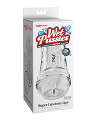 PDX Extreme Wet Pussies Super Luscious Lips Self-lubricating Stroker - Frosted