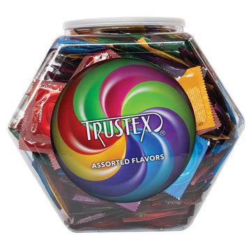 Trustex Assorted Flavor Condoms Bowl of 288pcs - Eros Fine Goods