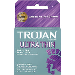 Trojan Ultra Thin Condoms (3 Pack) - Eros Fine Goods