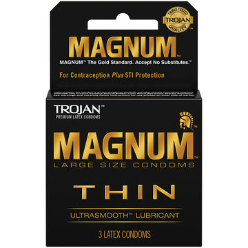 Trojan Magnum Thin Condoms (3 Pack) - Eros Fine Goods