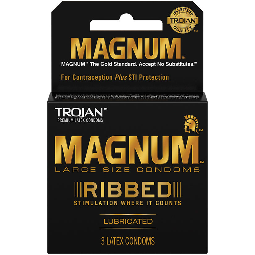 Trojan Magnum Ribbed (3 Pack) - Eros Fine Goods