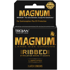 Trojan Magnum Ribbed (3 Pack) - Eros Fine Goods