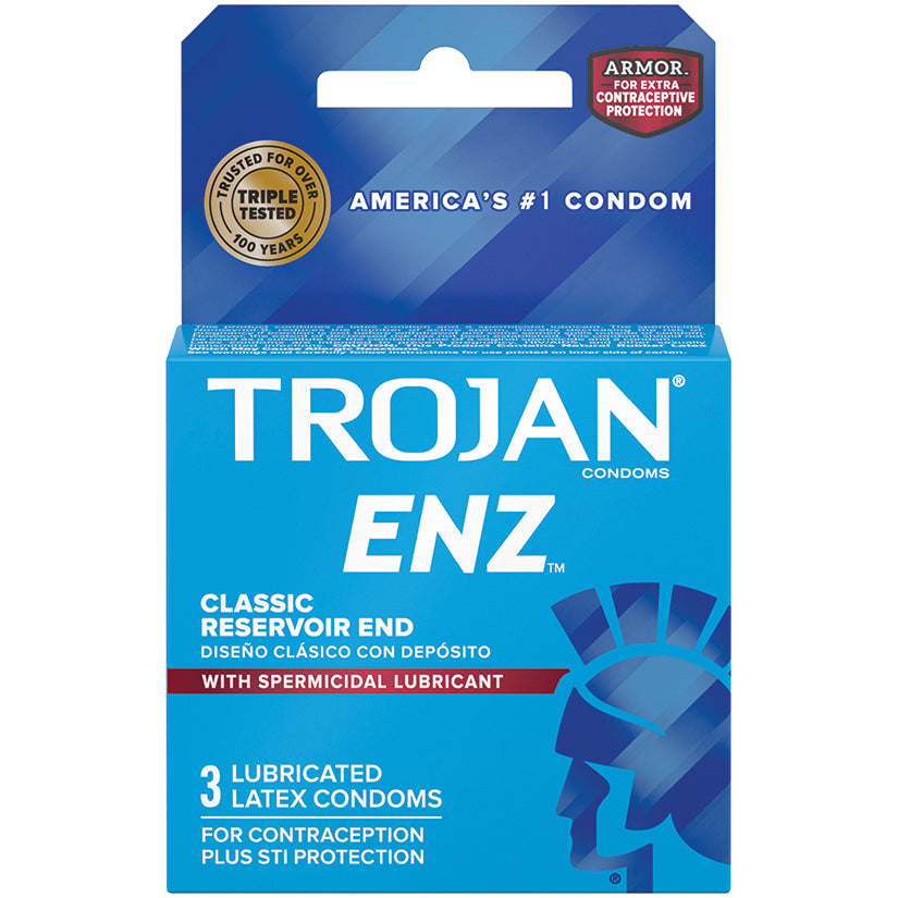 Trojan ENZ Armor Spermicidal (3 Pack) - Eros Fine Goods
