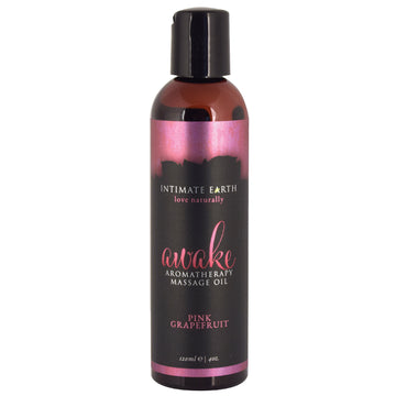 Intimate Earth Aromatherapy Oil Awake-Pink Grapefruit  4oz - Eros Fine Goods