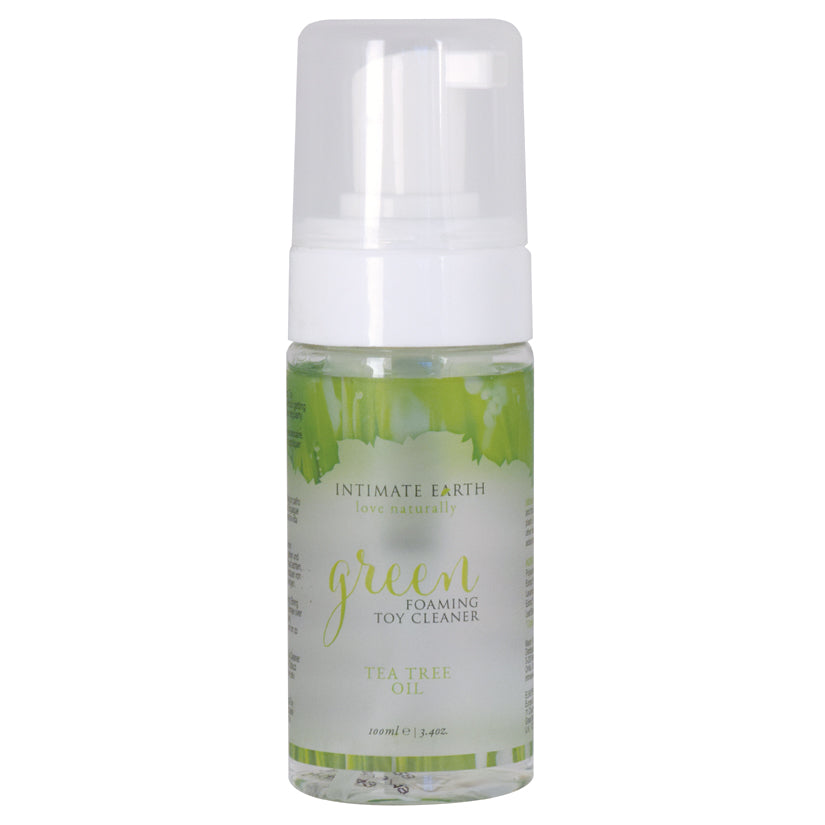 Intimate Earth Foaming Toy Cleaner-Green Tea Tree 3.4oz - Eros Fine Goods