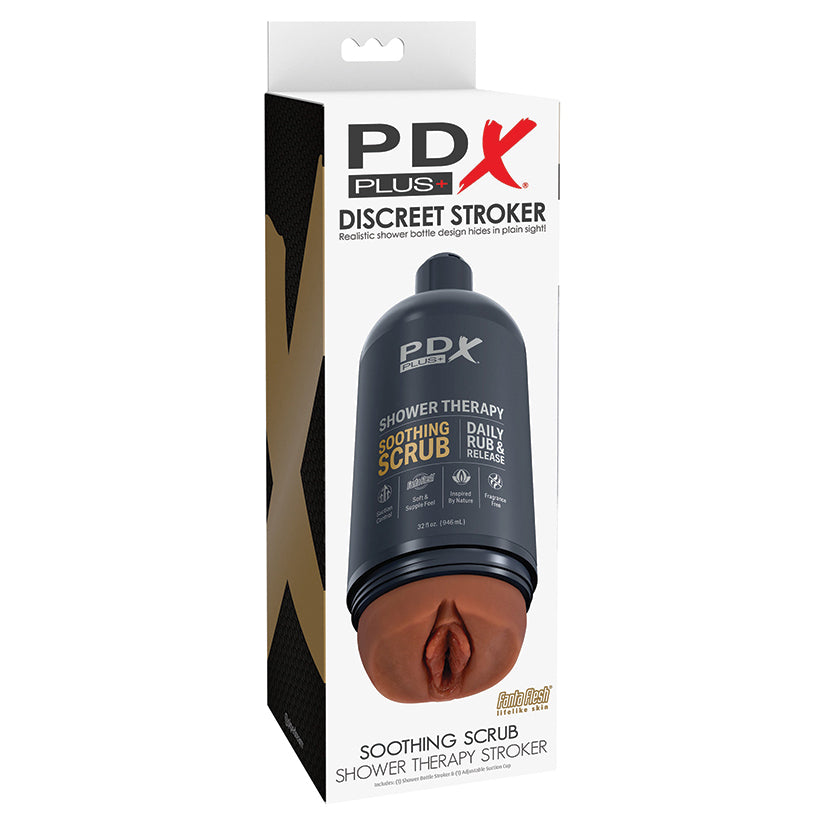 PDX Plus Shower Therapy Soothing Scrub-Brown - Eros Fine Goods