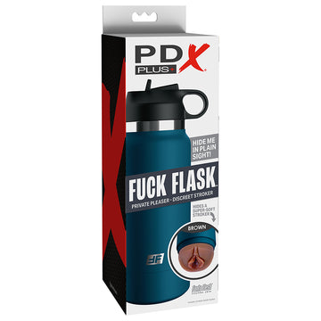 PDX Plus Fuck Flask Private Pleaser-Brown - Eros Fine Goods