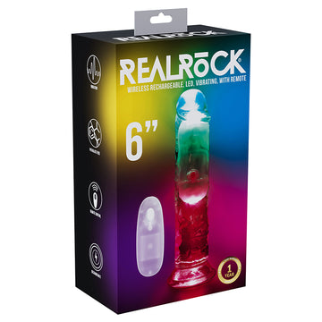 RealRock Wireless Rechargeable LED Vibrating 6" - Eros Fine Goods