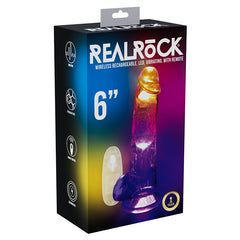 RealRock Wireless Rechargeable LED Vibrating With Balls 6" - Eros Fine Goods