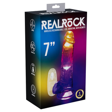 RealRock Wireless Rechargeable LED Vibrating With Balls 7" - Eros Fine Goods