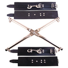 Rouge Group Rod Hog-Tie With Leather Wrist and Ankle Cuffs - Eros Fine Goods