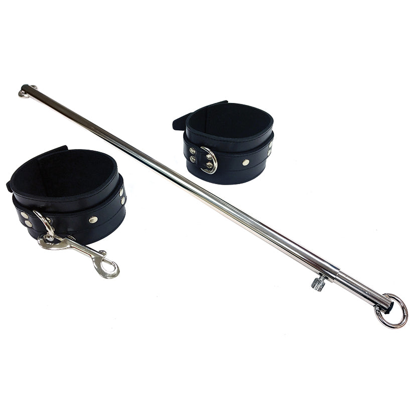 Rouge Group Adjustable Leg Spreader Bar with Black Cuffs - Eros Fine Goods