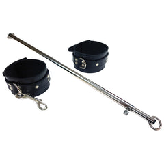 Rouge Group Adjustable Leg Spreader Bar with Black Cuffs - Eros Fine Goods