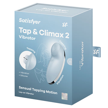 Satisfyer Tap and Climax 2-Blue - Eros Fine Goods