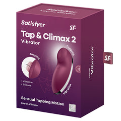 Satisfyer Tap and Climax 2-Red - Eros Fine Goods