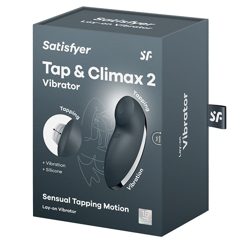 Satisfyer Tap and Climax 2-Grey - Eros Fine Goods