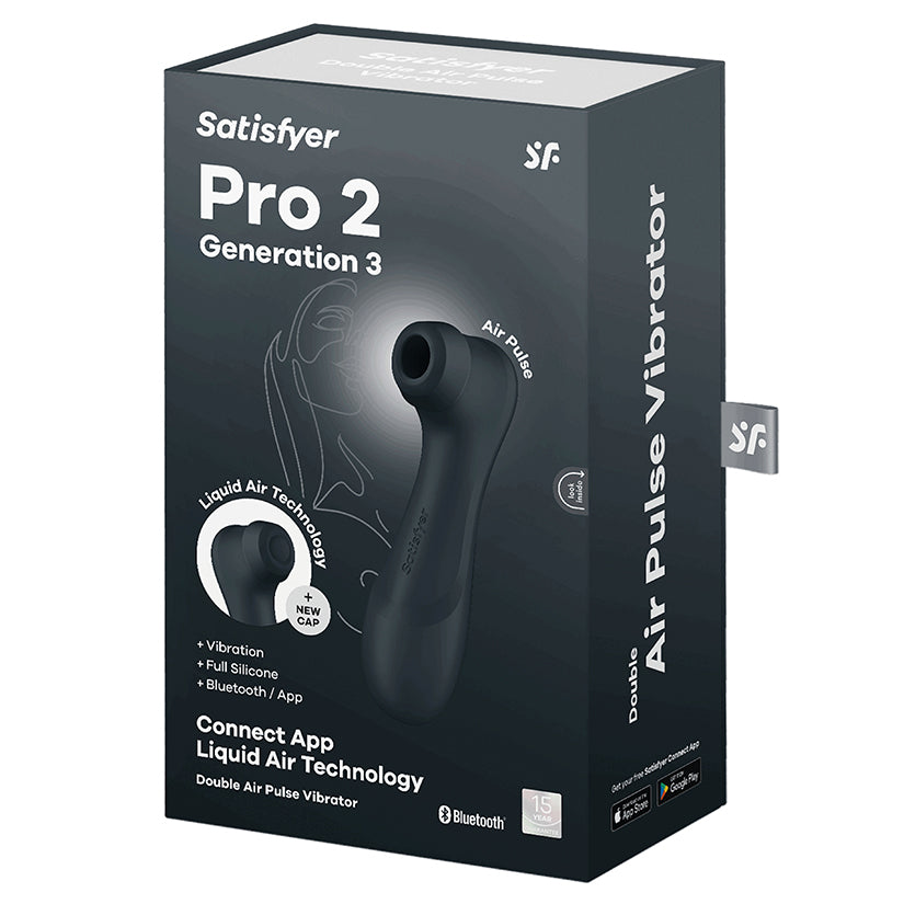 Satisfyer Pro 2 Generation 3 with App-Dark Grey - Eros Fine Goods