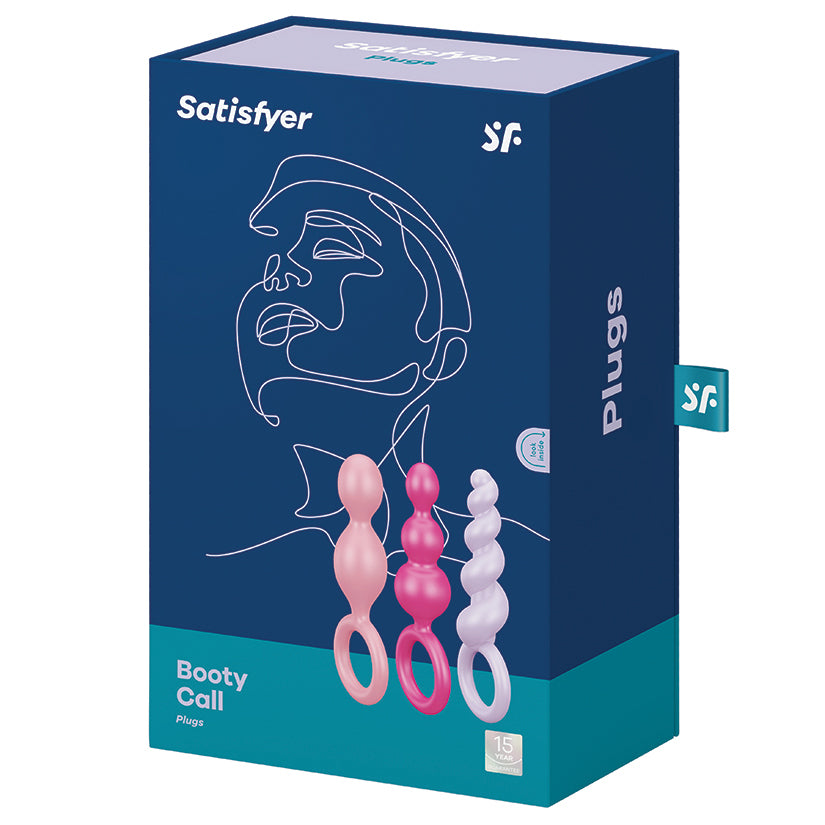 Satisfyer Booty Call Plugs-Assorted Colors (Set Of 3) - Eros Fine Goods