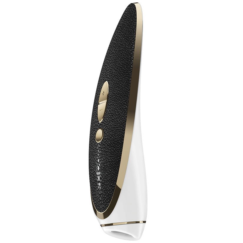 Satisfyer Luxury Haute Couture-Gold & Black Leather - Eros Fine Goods