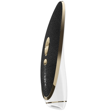 Satisfyer Luxury Haute Couture-Gold & Black Leather - Eros Fine Goods