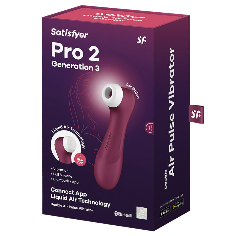 Satisfyer Pro 2 Generation 3 With App-Wine Red - Eros Fine Goods