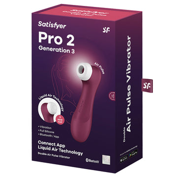 Satisfyer Pro 2 Generation 3 With App-Wine Red - Eros Fine Goods