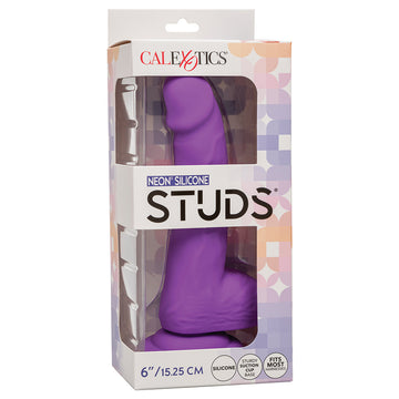 Neon Silicone Studs-Purple 6" - Eros Fine Goods