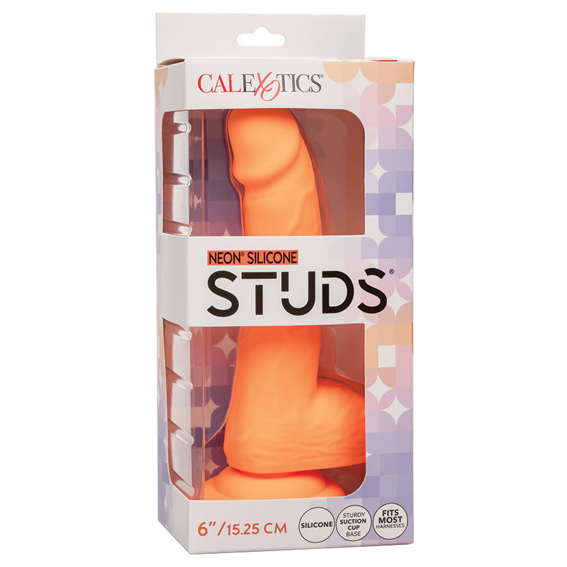 Neon Silicone Studs-Orange 6" - Eros Fine Goods