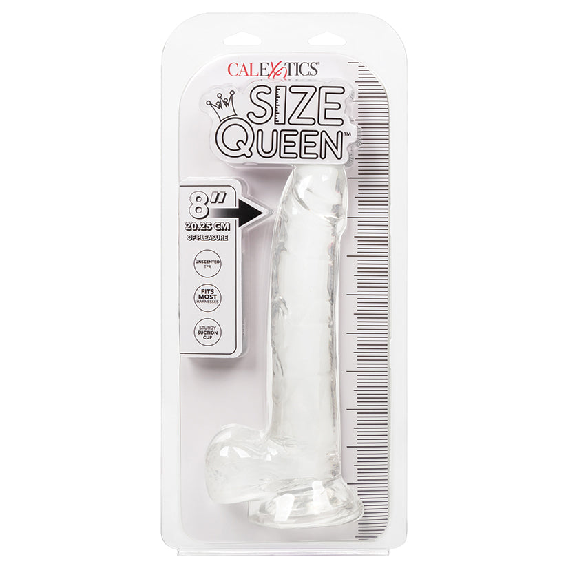 Size Queen-Clear 8" - Eros Fine Goods