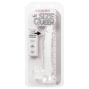 Size Queen-Clear 8" - Eros Fine Goods