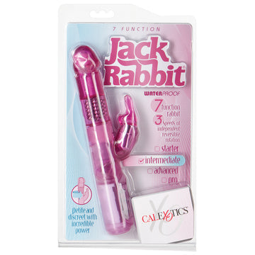 Jack Rabbit 7 Function 5 Rows-Pink 4.75" - Eros Fine Goods