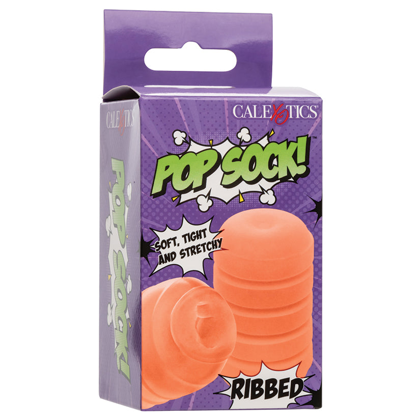 Pop Sock Ribbed-Orange - Eros Fine Goods