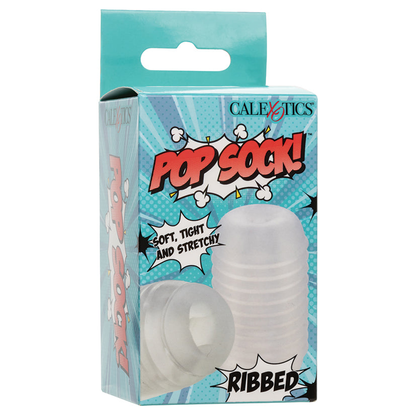 Pop Sock Ribbed-Clear - Eros Fine Goods