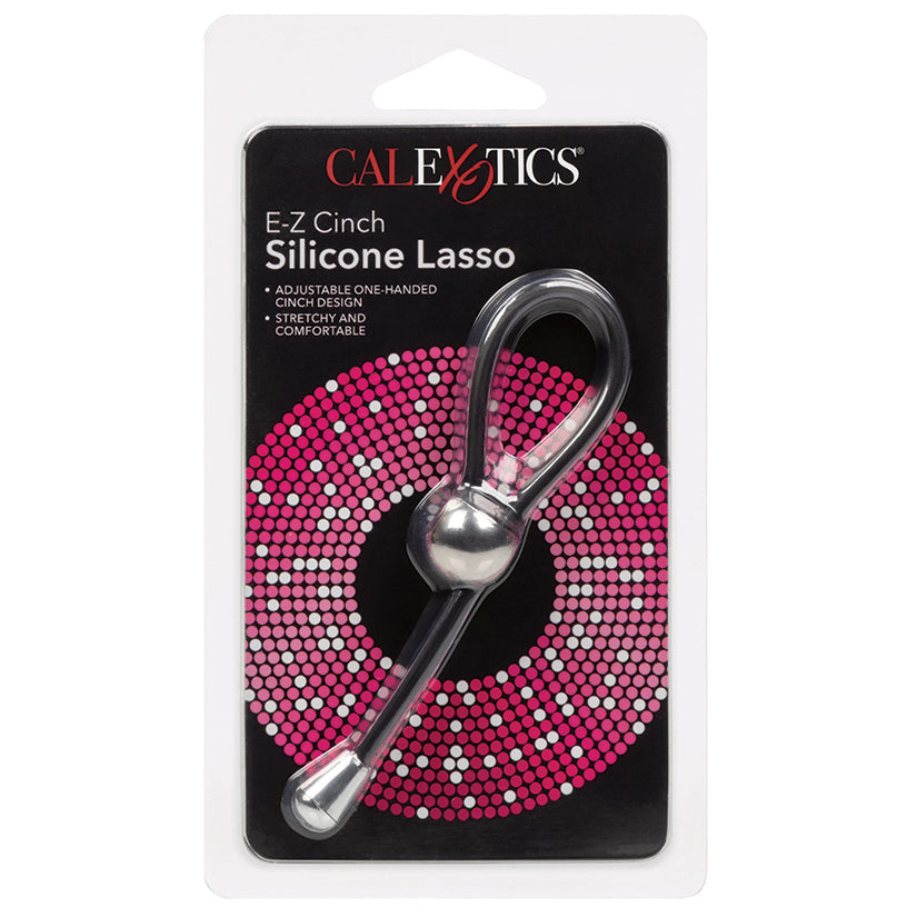 E-Z Cinch Silicone Lasso-Black - Eros Fine Goods