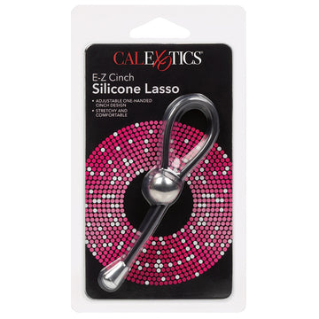 E-Z Cinch Silicone Lasso-Black - Eros Fine Goods
