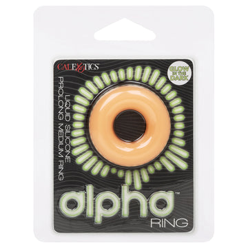 Alpha Glow-In-The-Dark Liquid Silicone Prolong Medium Ring - Eros Fine Goods