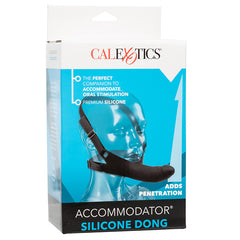 Accommodator Silicone Dong - Black - Eros Fine Goods