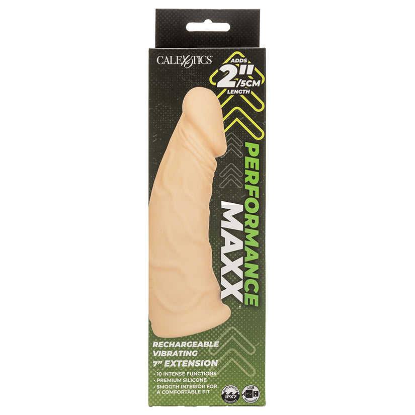 Performance Maxx Rechargeable Vibrating Extension-Ivory 7" - Eros Fine Goods
