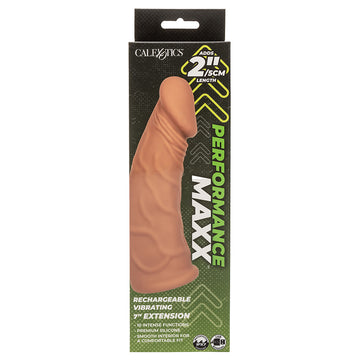 Performance Maxx Rechargeable Vibrating Extension-Brown 7" - Eros Fine Goods