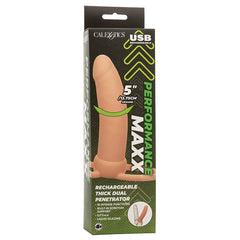 Performance Maxx Rechargeable Thick Dual Penetrator-Ivory - Eros Fine Goods
