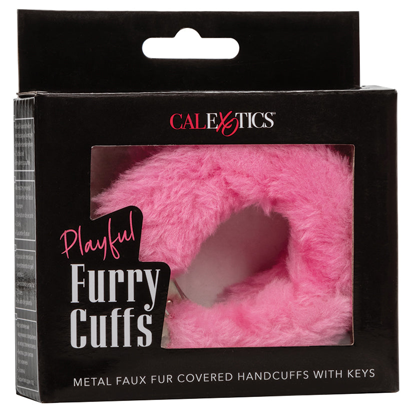 Playful Furry Cuffs-Pink - Eros Fine Goods