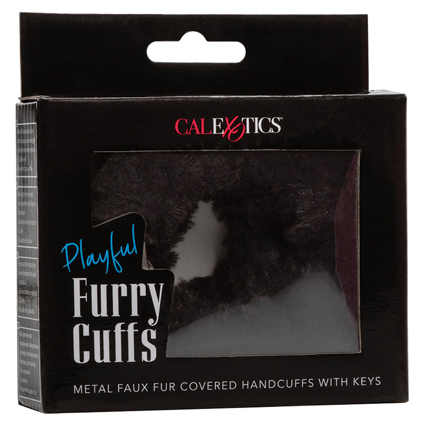Playful Furry Cuffs-Black - Eros Fine Goods