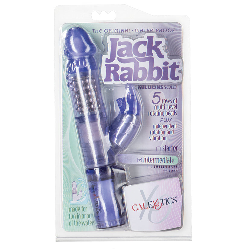 The Original Waterproof Jack Rabbit 5 Rows-Purple 4.75" - Eros Fine Goods