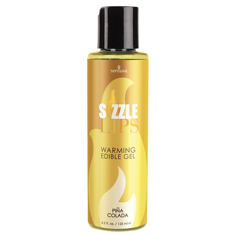 Sensuva Sizzle Lips Warming Edible Gel-Pina Colada 4.2oz - Eros Fine Goods