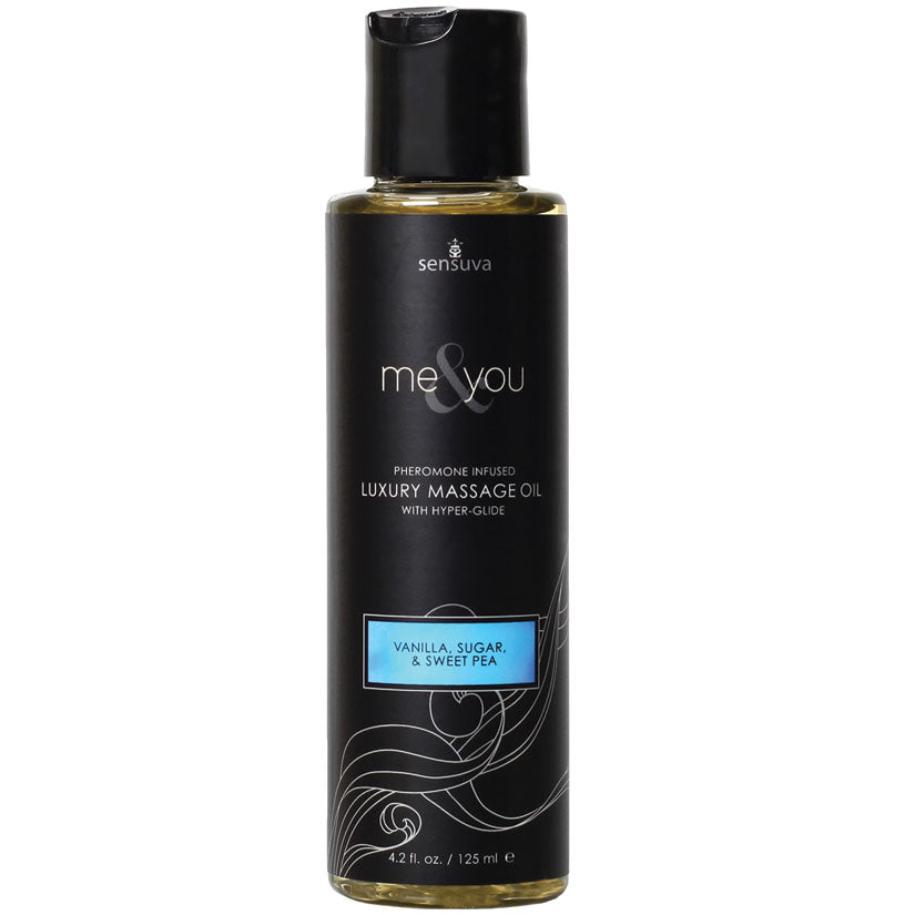Sensuva Me & You Luxury Massage Oil-Vanilla Sugar/Sweet Pea 4.2oz - Eros Fine Goods