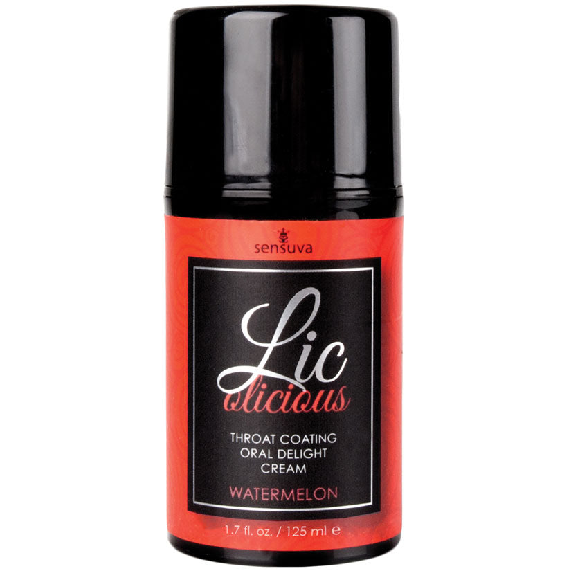 Sensuva Lic-O-Licious Throat Coating Oral Delight Cream-Watermelon 1.7oz - Eros Fine Goods