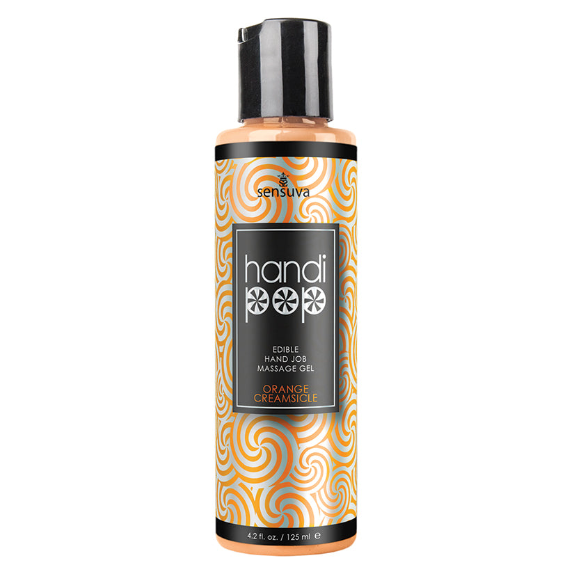 Sensuva Handi-Pop Hand Job Massage Gel-Orange Creamsicle 4.2oz - Eros Fine Goods