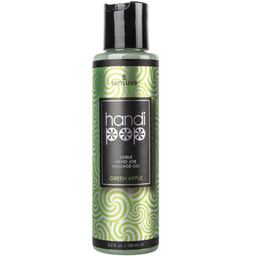 Sensuva Handi-Pop Hand Job Massage Gel-Green Apple 4.2oz - Eros Fine Goods